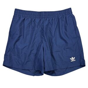 Adicolor Essentials Swim Shorts Men’s X-Large Navy Blue Trefoil Embroidered Logo